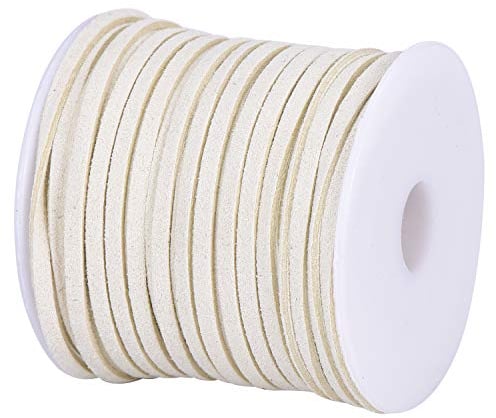 DonDon Veloursband 3 mm DIY 30 Meter Velours Rolle - Creme