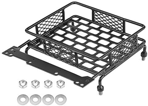 RC Roof Rack Luggage, Model Vehicle Accessory Steel Luggage Tray Roof Rack for 1/10 RC Crawler Car(S) Model Car Accessories