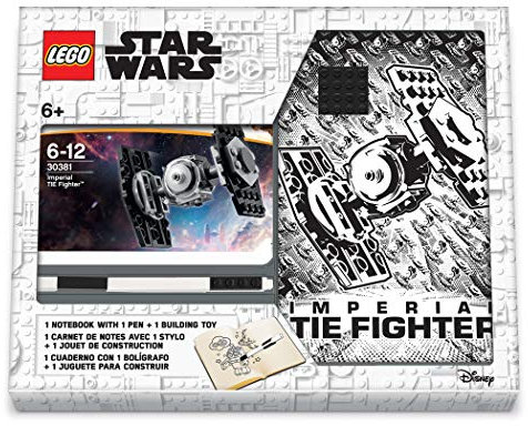 LEGO Star Wars Tie Fighter Creativity Set with FSC Certified Journal, LEGO Tie Fighter Building Toy, and Black LEGO Gel Pen