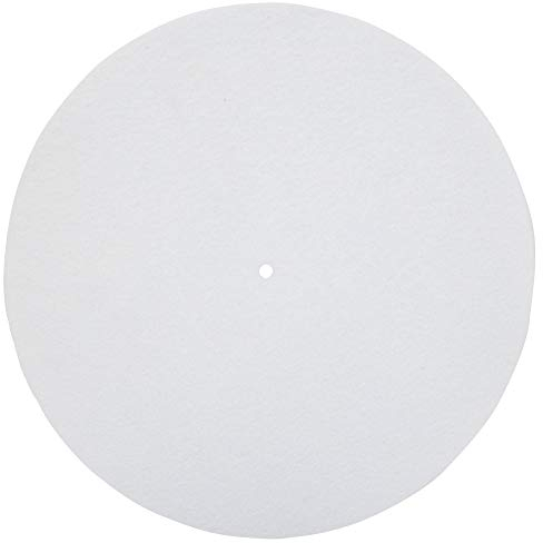 RiToEasysports Plattenspieler-Plattenteller-Matte Plattenspieler-Plattenspieler-Auflage für Plattenspieler Flaches weiches Matten-Platten-Slipmat-Matten-Auflage(Weiß)