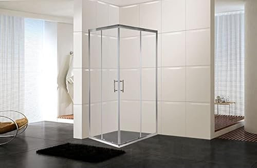 BOX DOCCIA CABINA BAGNO 70X150 CM VETRO OPACO TRASPARENTE SCORREVOLE ANGOLARE - TRASPARENTE