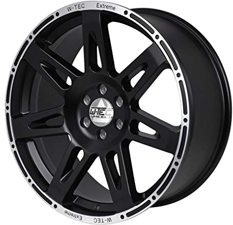 4x Alufelge W-TEC EXTREME 8,5x20 ET+40 mit dem Teilegutachten Felge schwarz matt