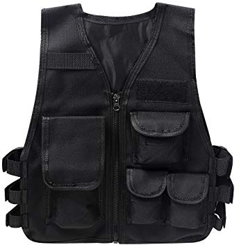 Alvivi Kinder Weste Taktische Weste Jacke Camouflage Einsatzweste Schutzweste Für Armee Jagd CS Spiel Outdoor Camping Wandern