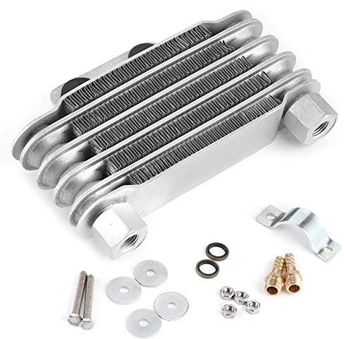 KIMISS Reemplazo universal del radiador de enfriamiento del enfriador de aceite del motor de 5 filas para motocicleta ATV