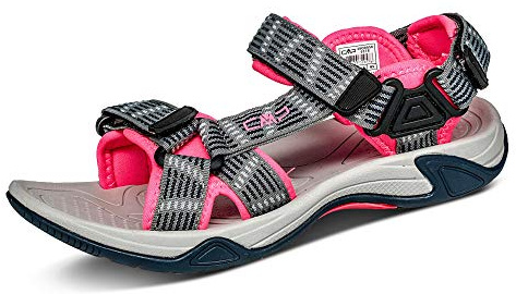 CMP Damen 38Q9956 Hamal WMN Sandalen offen ohne Absatz weich gepolstert Nylon, Groesse 37, grau/pink