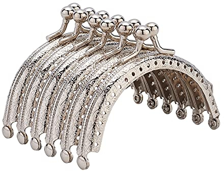 PH PandaHall 6pcs Fermoir Sac a Main Cadre de Fermoir de Bourse, 8,5cm Cadre Metal Porte Monnaie Fermoir Porte Monnaie Crochet Fermoir de Sac Vintage pour DIY Sac à Main 62x85mm