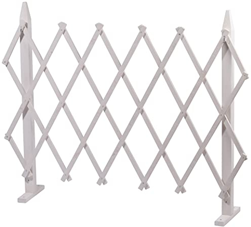 dobar® green label 29180FSCe Faltbares Rankgitter Gr. S | Rankhilfe Massivholz | Kletterhilfe für Rankgewächse | Ranknetz für Kletterpflanzen | Sichtschutz für Terrasse/Balkon | 110 x 80 cm | Weiß