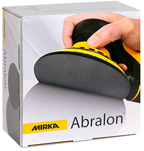 Mirka Schleifscheibe Abralon Ø 125 mm Klett 360 Körnung 20er Pack | Zum Schleifen und Polieren von Lack Holz Plastik 360 Körnung 20 Stück Klett Ø 125 mm Abralon