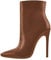 Only maker Damen Stiefel Kurzschaft Knöchelhohe Spitze Stiefeletten mit Pfennigabsatz Ankle Boots Cognac 42 EU