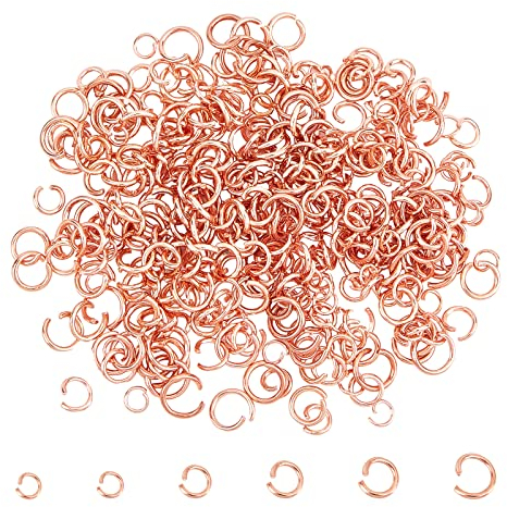 UNICRAFTALE Über 420pcs 6 Größen 3-6mm Open Jumps Ringe Edelstahl Jump Ringe Rose Gold Ringe Kettenverbinder Ring Für DIY Schmuckherstellung