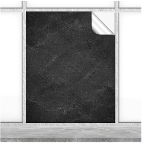 FoLIESEN - Fliesenaufkleber 20x25 cm | Deko-Aufkleber für Küche & Bad | Fliesen-Folie zum Aufkleben | Black Slate, .:50 Stück