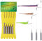 XFISHMAN Drop Shot Rigs für Barschangeln, Ready Rig mit Haken (Größe 3/0) und Sinker-Gewichten (Gewicht 3/8 oz), 5 Stück