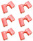 Jagowa 6 Pcs Reusable Chopstick Assistant Reusable Plastic Training Chopsticks Hinges Connector for Children, Adults, Beginners (Pink)