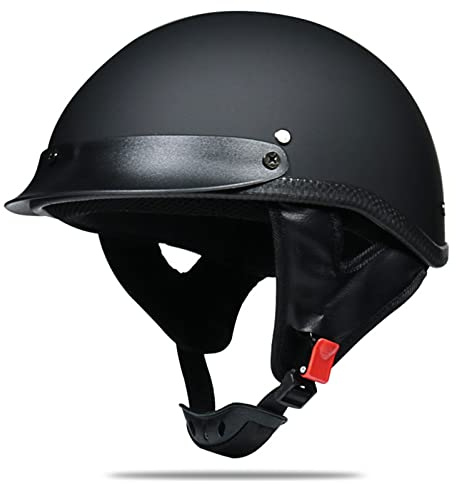 Elmetto Tedesco Casco Scodella per Adulto Uomo Donna, retrò DOT ECE Omologato Casco Mezzo, Caschi Demi-Jet, Casco Light Pilota Casco Scooter Casco Mezzo Aperto, Casco Mezzo Integrale