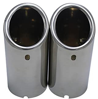 dsfik Auto Auspuff Endschalldämpfer Rohr Für VW Für Jetta Mk6 Für Golf 6 7 Mk7 Für Polo 6R Für Bora Für S&cirocco Für Lavida Für Variant (Farbe : 2pcs, Size : Silber)