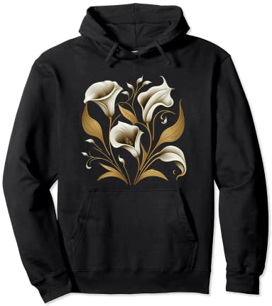 Lilie Florales Muster Blumen Lilien Pullover Hoodie