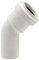 HT-Bogen DN 40 67° weiß | Kunststoff-Rohrbogen PP | 67-Grad Kanal-Fitting dicht & langlebig