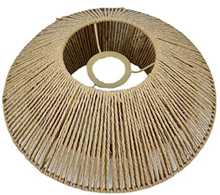 LOVIVER Abat-Jour en Corde tissée, Abat-Jour de Lampe de Lecture, luminaire Suspendu, luminaire de Plafond, Couvercle de Lustre, Abat-Jour pour la Maison