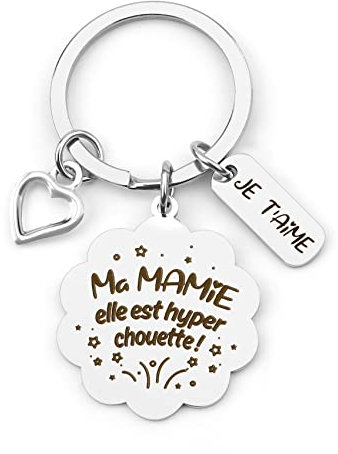 BOMEON Cadeau Fete Des Meres, Cadeau Mamie, Porte Clef Mamie, Cadeau Grand Mere, Cadeau Pour Mamie, Idee Cadeau Mamie, Cadeau Personnalisé Mamie, Cadeau Mamie Original, Cadeau Grand Mere Noel