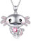 ONEFINITY Axolotl Ketten 925 Sterling Silber Niedliches Tier Rosa Zirkonia Schmuck Geschenk Für Damen Und Mädchen