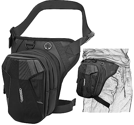 Bolsa de Pierna para Motocicleta, riñonera Impermeable para Senderismo y Motociclismo, para Hombre y Mujer, con Carcasa rígida de EVA