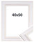 DÖRR Bilderrahmen Boho - Massiv Holz - Kunstglas - Shabby Chic - Vintage Style - Made In Italy 40x50 Weiß