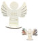 Floatdream Holz Deko Engel, Personalisierte Holzengel Dekofigur, Geldgeschenke Holzengel, Wird als Ornamentdekoration, Taufgrußkarte, Kommunionsgeschenk