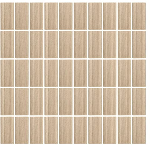 ANKROYU 50 Stück Holzdübel, 6 mm x 40 mm Flache Riffeldübel, Massive Dübel aus Buche für Möbelspleißen, Riffelholzdübel Splitterfrei Passgenau