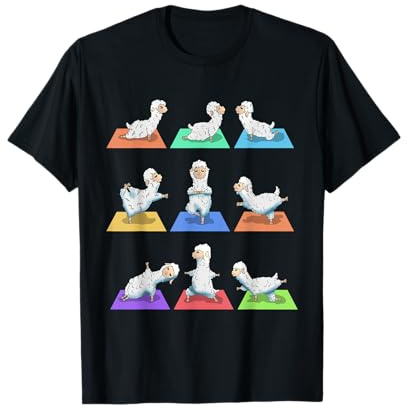 Lama Yogasport Kinder Frauen Frühsport Yogaübung Yoga Alpaka T-Shirt