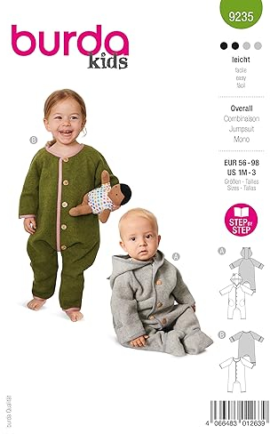 Burda Schnittmuster, 9235, Overall [Kinder, Gr. 56-98 ] Level 2 leicht