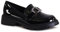 topschuhe24 2869 Damen Lack Halbschuhe Plateau Slipper Glitzer, Farbe:Schwarz, Größe:40 EU