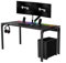 Secretlab Magnus Metallschreibtisch | Ergonomischer Gamingtisch mit Magnetischem Ökosystem | Eingebaute Kabelwanne | Schwarze & Rote Magnetische Kunstleder-Schreibtischunterlage | 5 Jahre Garantie