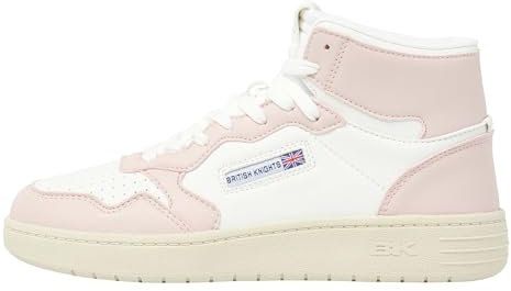 British Knights Noors Mid, Scarpe da Ginnastica Donna, Bianco/Rosa, 40 EU