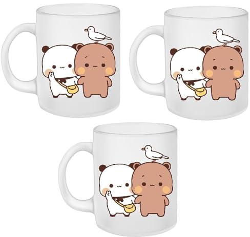 SHIZUKU Dudu Tasse | Bär Und Panda Dudu Tasse | Und Dudu Tassen | Keramik Wasserbecher | Zusammen Spielen Bedruckte Kaffeetasse Bedruckte Kaffeetasse Angenehm Zu Halten, IAF0XILO5WQV2KQ2HTS9