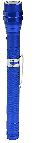 OKJHFD Torche rotative avec aspiration magnétique, mini lampe de poche télescopique flexible multifonction à LED pour vérifier les espaces étroits, les coins et les coins (Blue)