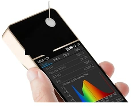 Digitales UVA/UVB-Messgerät 320 Spektrometer Beleuchtung LED Tester Lux Meter CCT CRI Metro Umweltüberwachung(Color:Level Sensor)