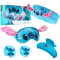 Disney Stitch Maschera Occhi Freddo, Bellezza Accessori Set - Regalo Donna (Blu)