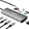 USB C Hub 10Gbps, 3 USB 3.2 Gen 2 Ports, 4K@60Hz HDMI, 100W PD, 2 USB 3.0 & SD/TF Card Reader, USB-C Dongle Splitter Adapter für MacBook Pro/Air, iMac, iPad Pro, iPhone 15(Not Support Type-C Monitor)
