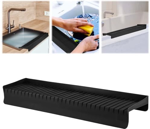 Protector Borde Fregadero, Cubierta Silicona para Fregadero Cocina Encimera Fregadero Sin Olor Protector Granito Cuarzo Protectores Encimera para Fregadero Cocina Acero Inoxidable
