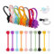 Magnetische Kabelbinder, 2024 Neuest Handheld Magnetic Cable Manager, Wiederverwendbare Silikon kabelorganizer (12cm 10 Farben Magnetische Kabelbinder）
