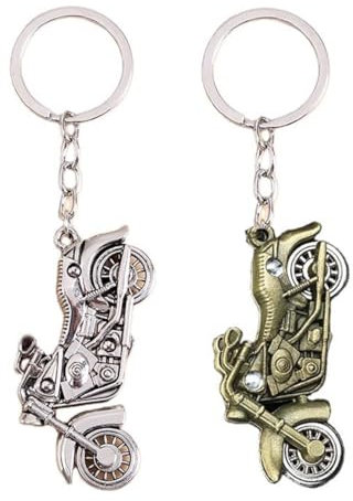 QOMJUFA 2PCS Porte-Clés Moto Avec Ange Gardien - Porte Clef Moto Porte Clef Homme Femme - Cadeau pour Motocycliste - Cadeaux Moto - Cadeau de Noël Cadeau du Nouvel An