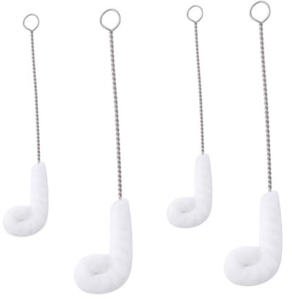 TOBBOMEY Flexibles Flaschenreinigungsbürsten-Set 4-teilig Babyflaschenbürste Becher-scheuerbürste Zum Reinigen Von Flaschen und Bechern