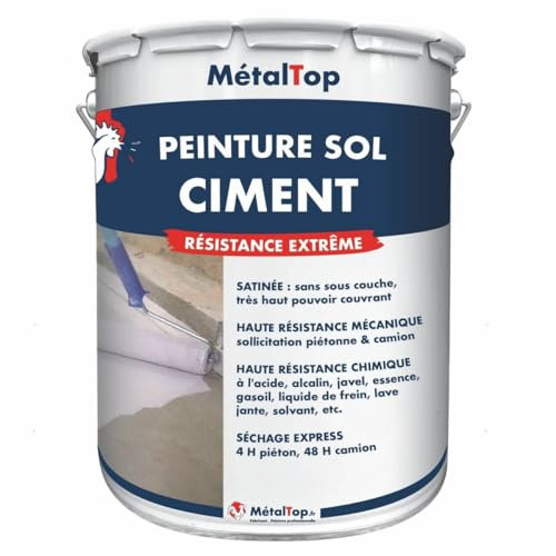 Metaltop - Peinture Sol Ciment - Vert olive - RAL 6003 - Pot 1 L