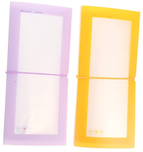 PAMINGONO 2 Stück Aufkleber Organizer Displayalbum Großes Multifunktionales Sticker Sammelalbum Transparentes Sammelbuch Für Briefmarken Notizen Tragbar Langlebig Für Schüler Und Stickerfans
