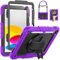 SEYMAC Coque pour iPad (A16) 11ème/10ème génération 2025/2022 11/10.9 Pouces, Étui Antichoc avec Protection D'écran, Support Rotatif à 360°, Porte-Crayon, Bandoulière, Violet