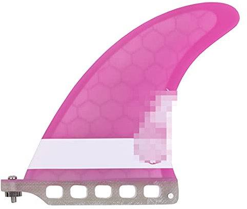 XINFULI Elektrisches Surfbrett, Surfbrett-Mitte Einzelflosse 6 Longboard 6 Zoll US-Basis High Perforance Log Zubehör,Kraftvoller Schub(Pink)