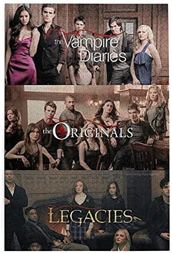 The Vampire Diaries Puzzle 1000 Pieces Paper Photo Puzzle Family Decorations Unique Gifts for Kids & 38x26CM