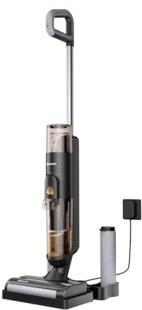 Nass Trockensauger 50min Laufzeit Reinigung, All-in-One Nasssauger Saugwischer Akku Kabellos mit Dual-Tank-Design für Harte Boden,Tierhaare, Teppiche Fliesen Holzböden