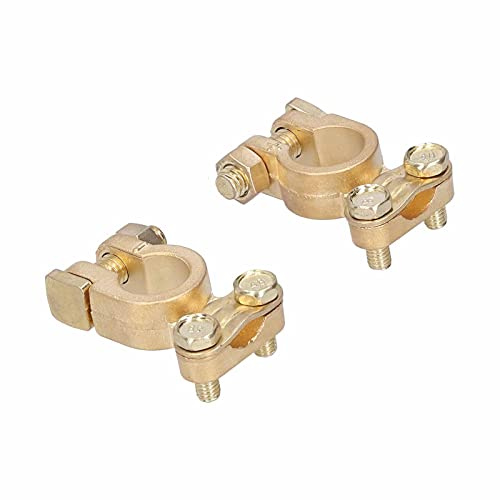 RASTKY Battery Terminal Clamp Positive Negative Connectors 2pcs 6V 12V Battery Terminal Clamps Car Van Truck Automotive Top Post Car Wire Cable