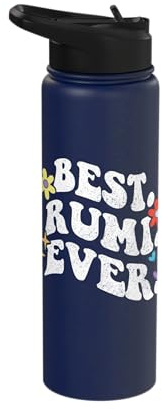 Retro Groovy Best Rumi Ever First Name Mother's Day Girl Stainless Steel Insulated Water Bottle